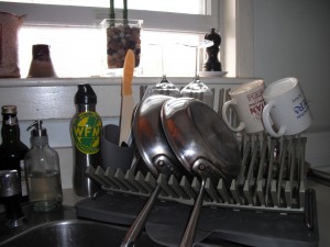 high and dry dish rack