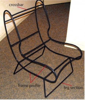 Seatbelt chair frame