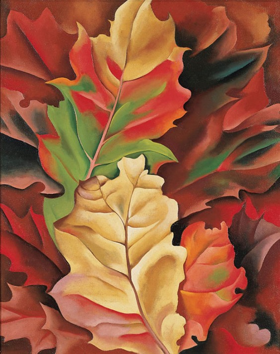 Georgia O'Keeffe, "Autumn Leaves, Lake George, N.Y." (1924)