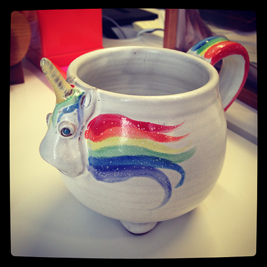 Elwood the Rainbow Unicorn Mug! | UncommonGoods