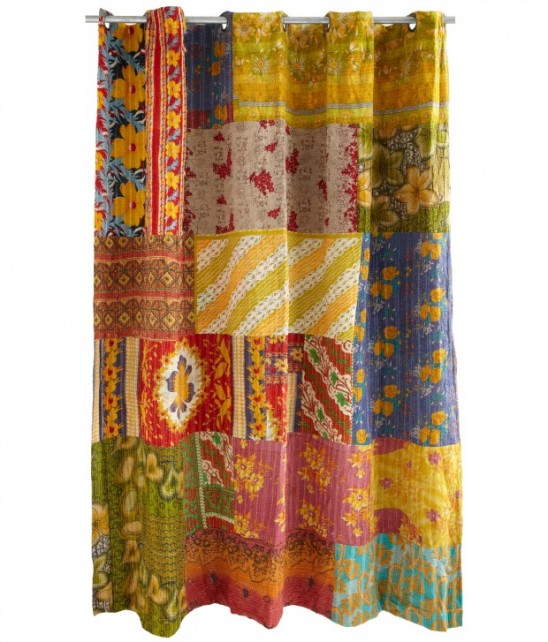 Kantha Shower Curtain | UncommonGoods