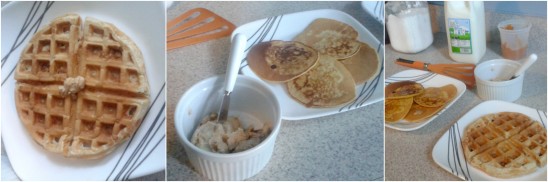 Homemade brunch with fresh cinnamon butter