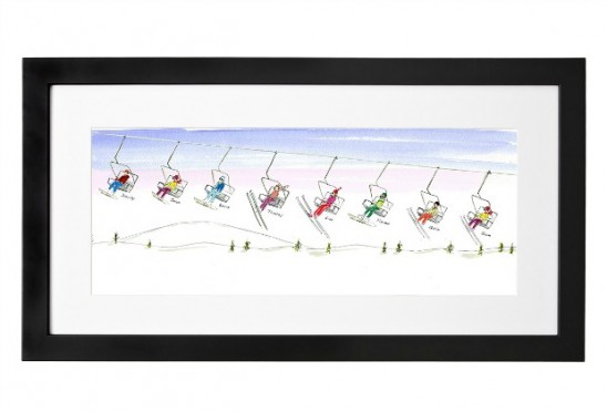 Personalized Family Ski Art | UncommonGoods