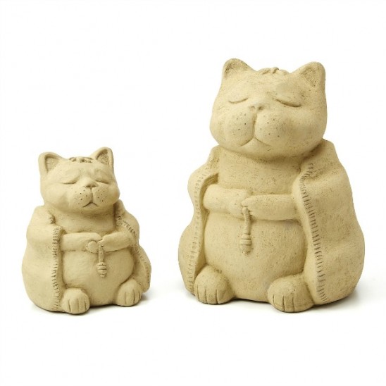 Zen Cat Garden Sculpture | UncommonGoods