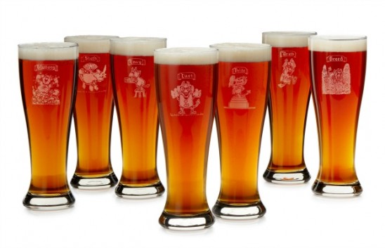 Seven Deadly Sins Pilsner Glasses | UncommonGoods