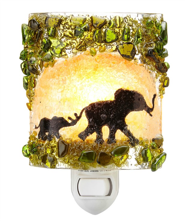 Recycled Glass Elephant Night Light | UncommonGoods