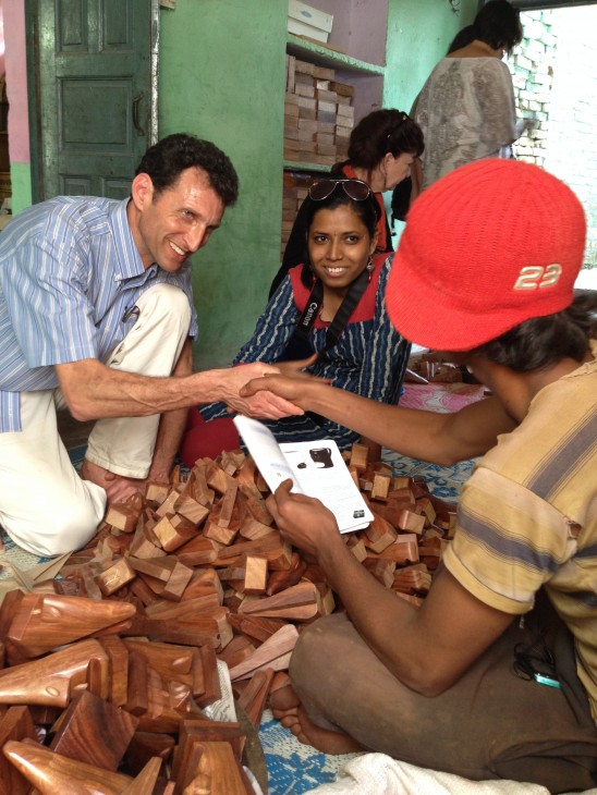 Dave Bolotsky meeting with Artisans in India