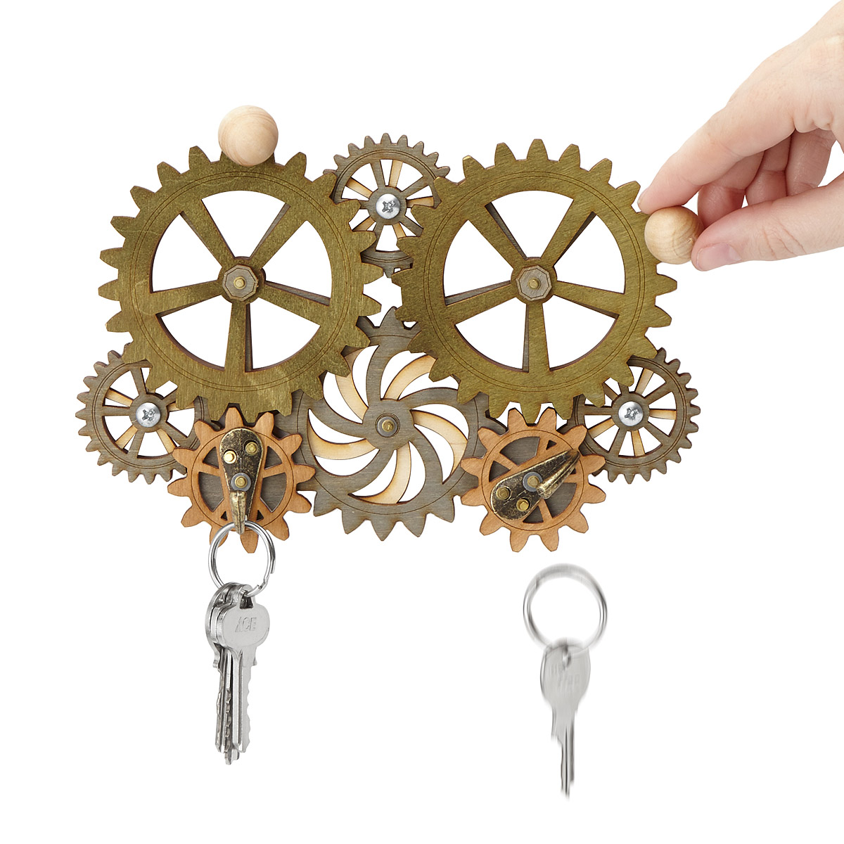 Kinetic Gear Key Holder | UncommonGoods