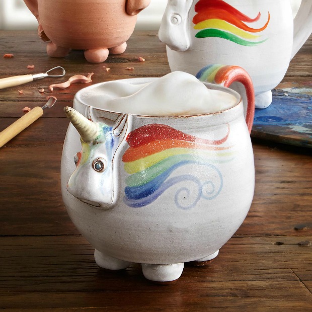 Elwood the Rainbow Unicorn Mug | UncommonGoods