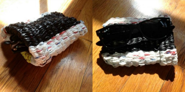 Sunglasses case made with Easy Weaving Loom