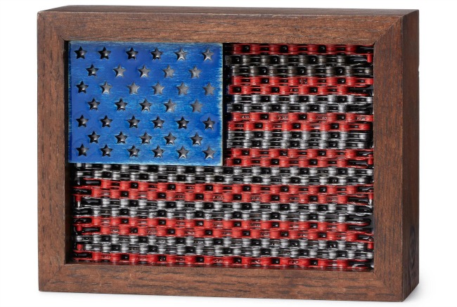 Upcycled Bike Chain USA Flag | UncommonGoods