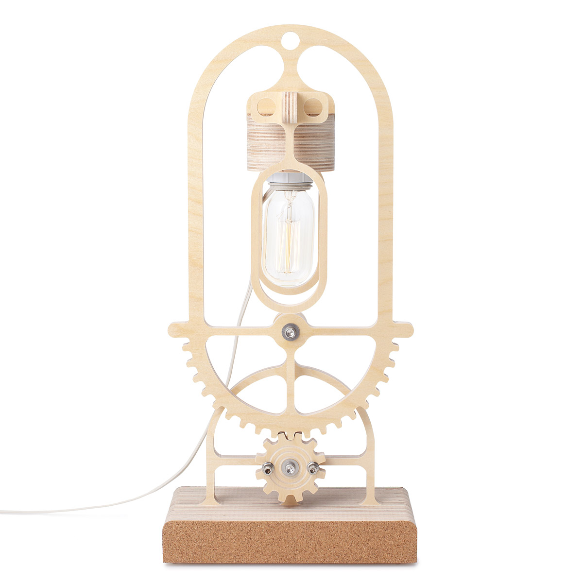 Wooden Gear Lamp