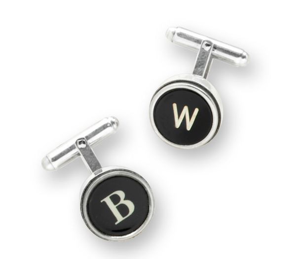 Silver Type Key Cufflinks | UncommonGoods