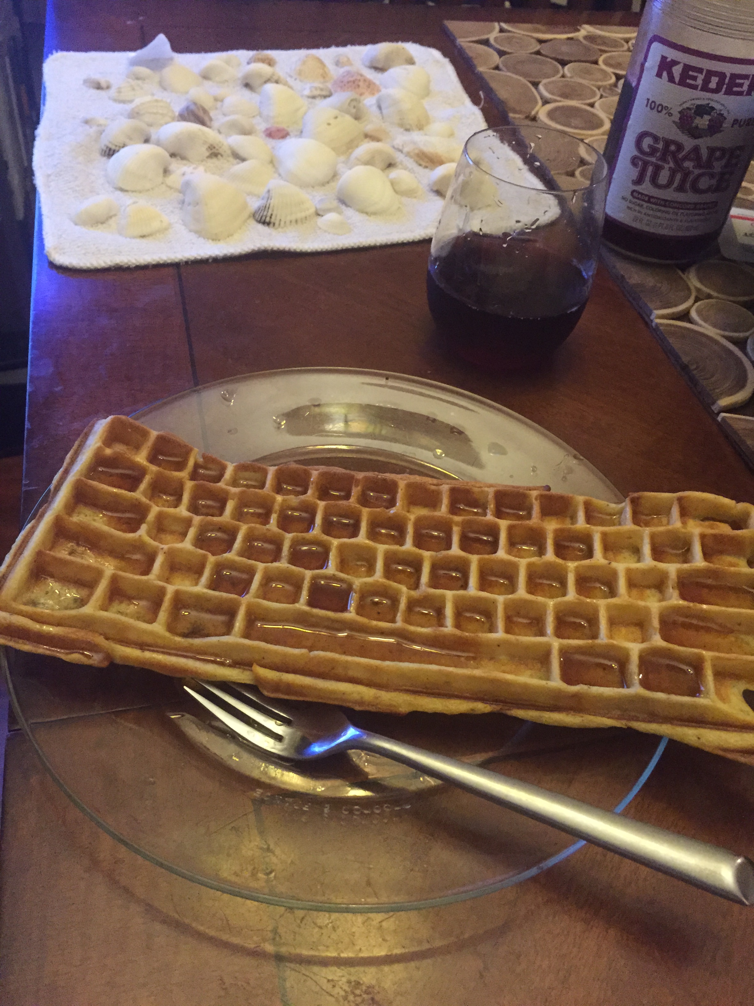 Yum! Keyboard-shaped Waffle | UncommonGoods