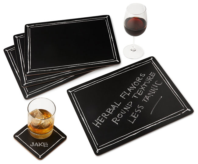 Blackboard Placemats | Blackboard Coasters | UncommonGoods