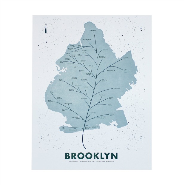 Neighborhood Leaf Map | UncommonGoods