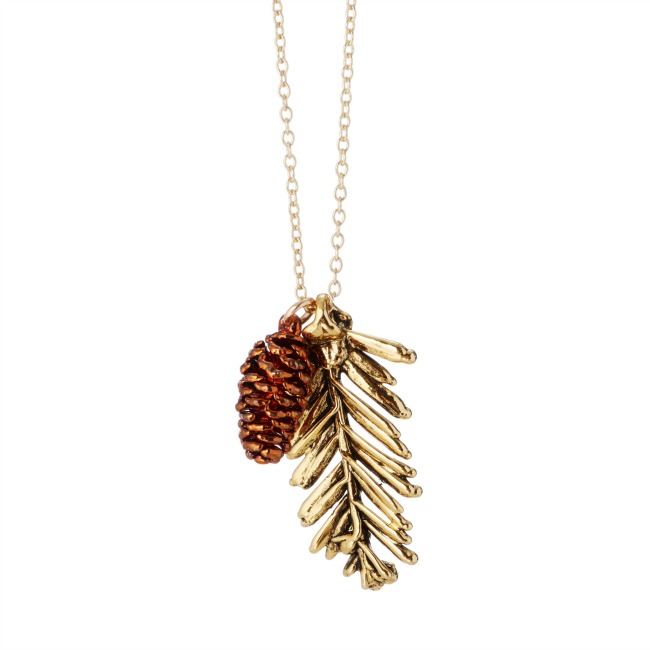 Redwood Needles & Pinecone Pendant