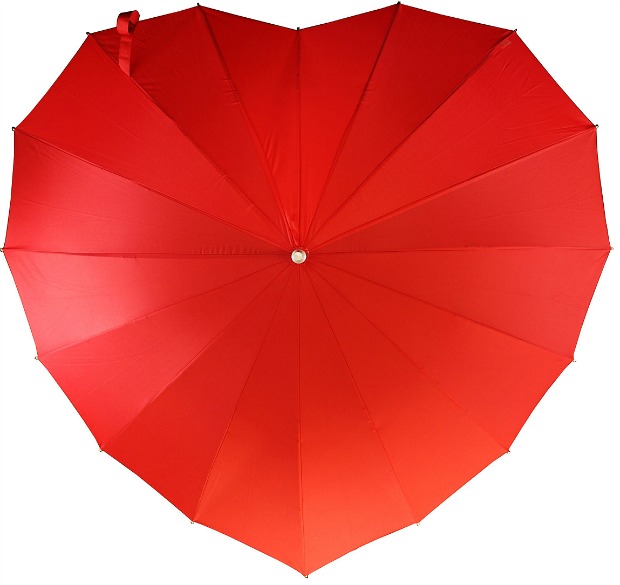 Crimson Heart Umbrella | UncommonGoods