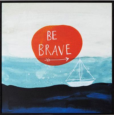 Be Brave Framed Art Block | UncommonGoods