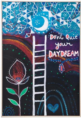 Don't Quit Your Daydream Art Block | UncommonGoods