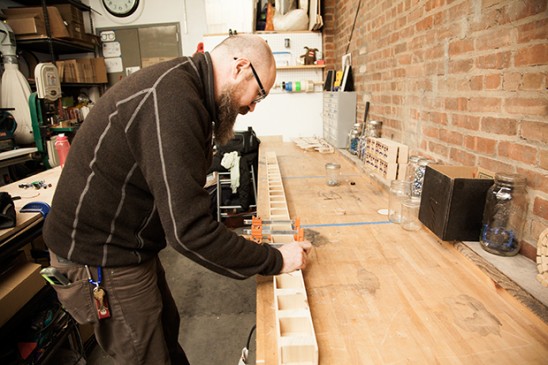 Richard Upchurch at his workbench