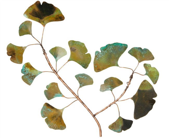 Copper Patina Ginkgo Wall Piece Art | UncommonGoods