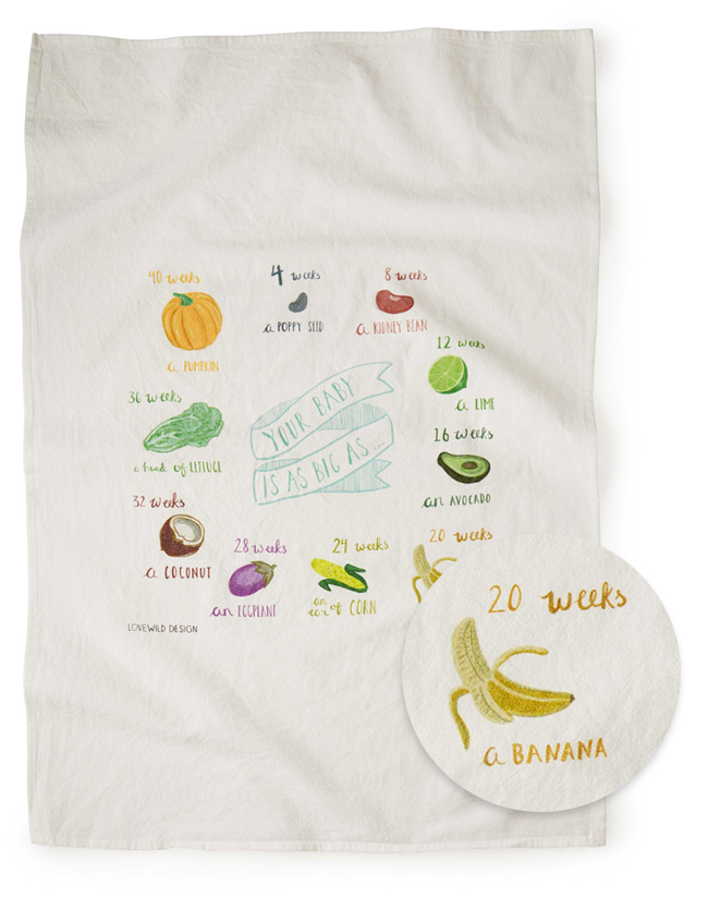 Growing Belly Tea Towel | UncommonGoods