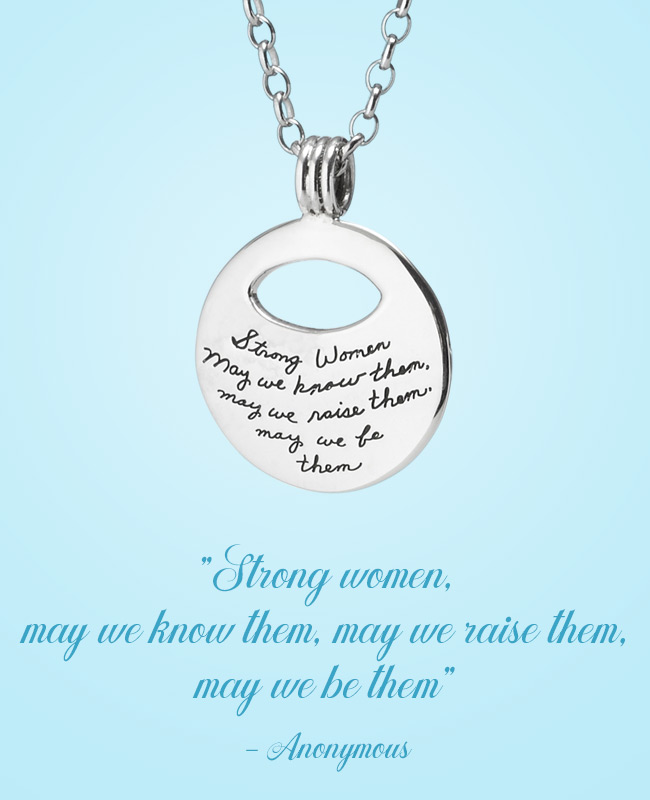 Inspirational Jewelry - Strong Woman Pendant | UncommonGoods