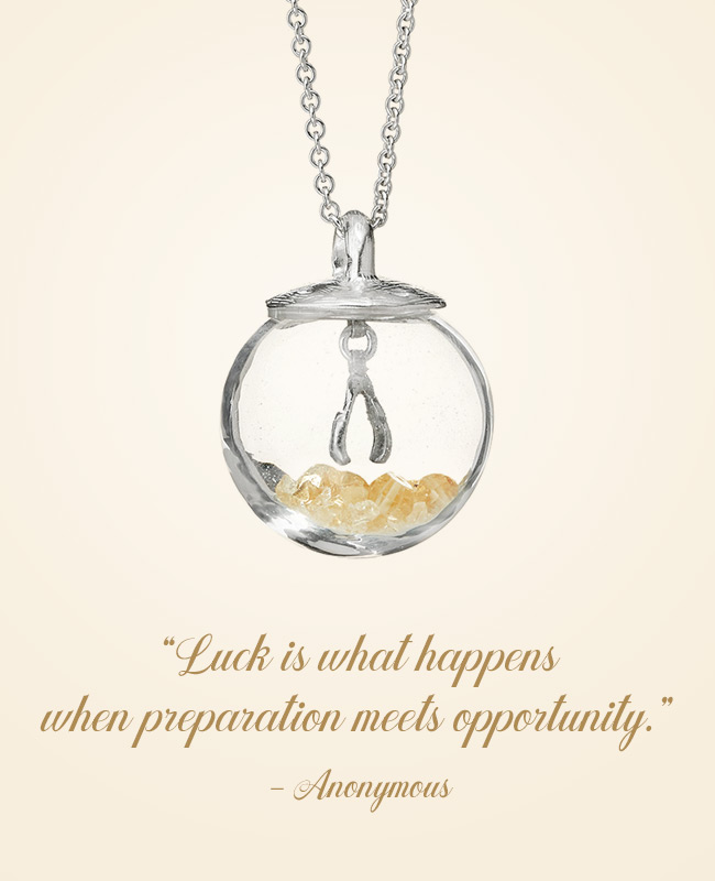 Inspirational Jewelry - Glass Globe of Luck Necklace | UncommonGoods