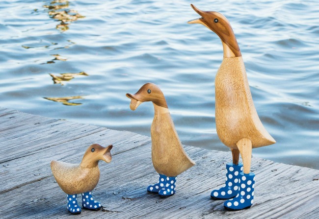 Spotted Wellies Garden Ducks | UncommonGoods