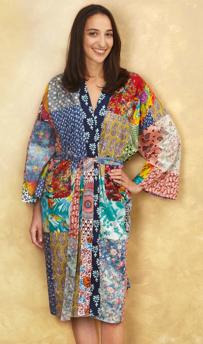 Upcycled Cotton Sari Robe | UncommonGoods