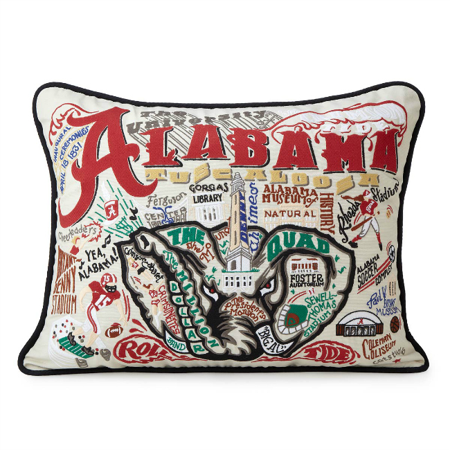 Hand Embroidered College Pillow