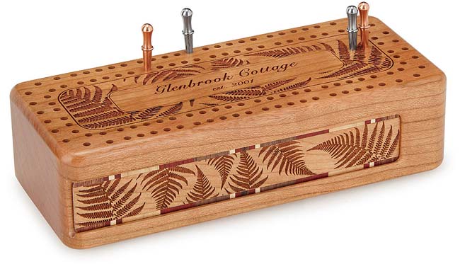 Custom Fern Cribbage Board | UncommonGoods