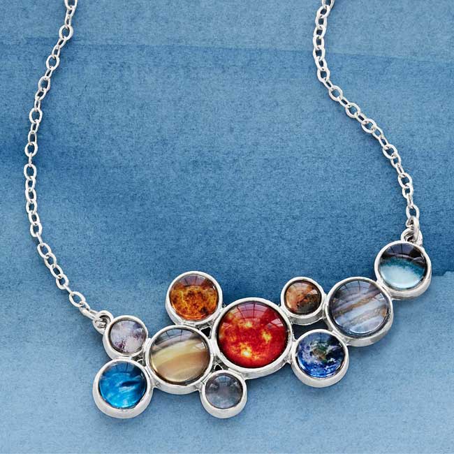 Solar System Bubble Bib Necklace | UncommonGoods