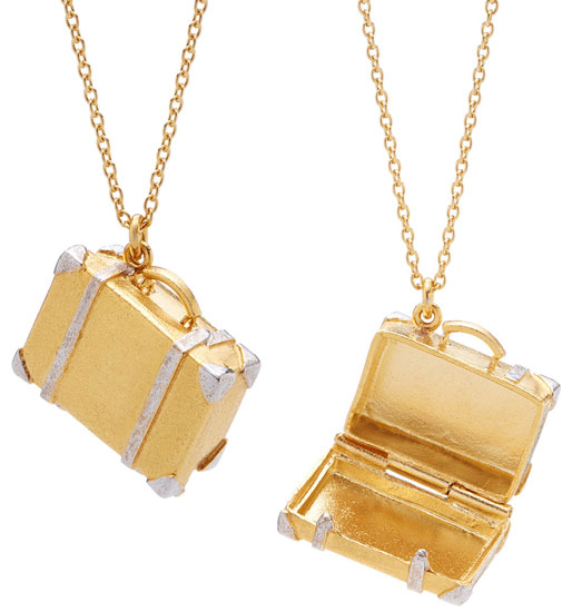 Vintage Suitcase Locket Necklace | UncommonGoods