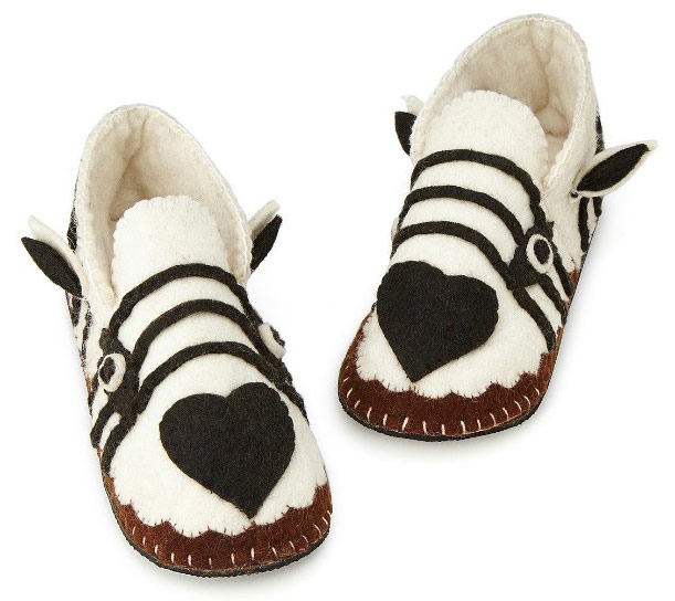 Handmade Zebra Slippers - UncommonGoods