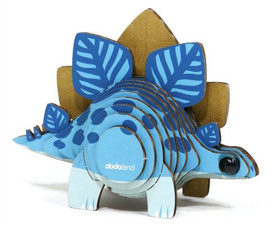 Mini Stegosaurus 3D Model Kit - UncommonGoods