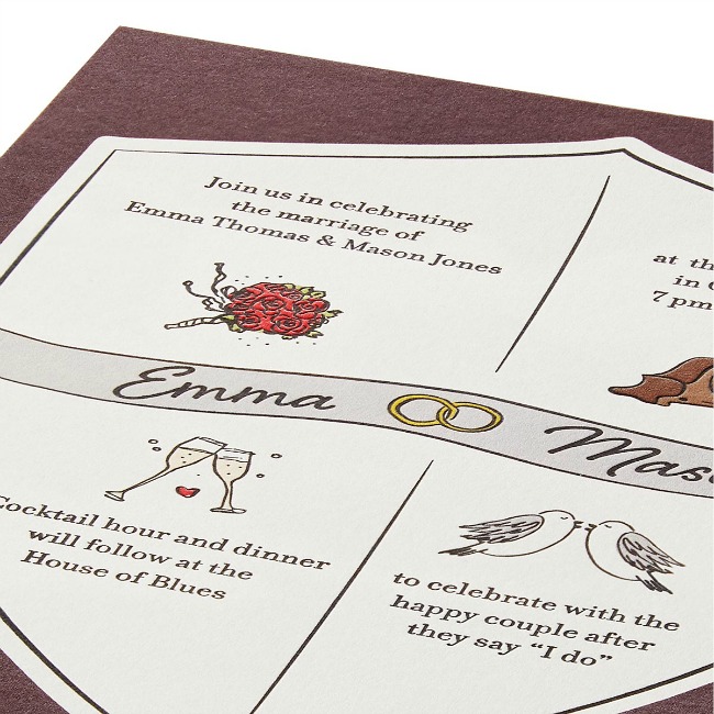 Wedding Crest Wedding Stationery - UncommonGoods