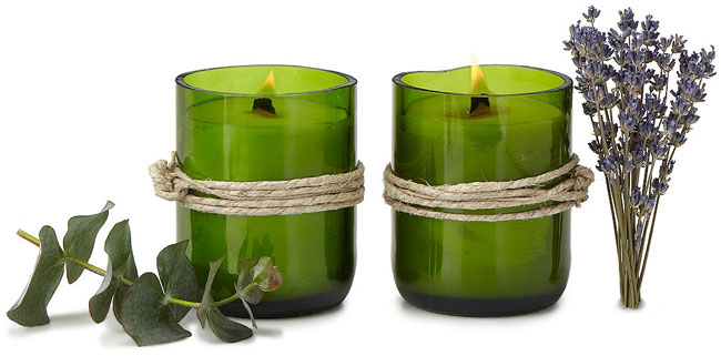 Recycled Wine Bottle Candle - UncommonGoods