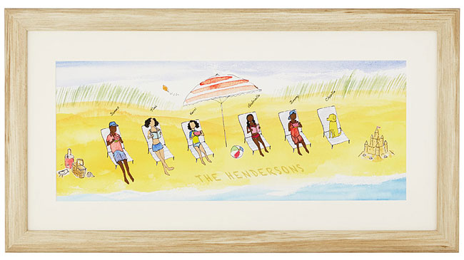 Personalized Family Beach Art - UncommonGoods