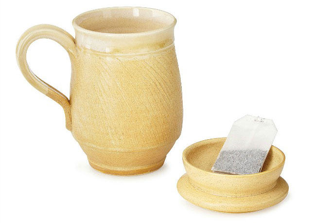 Mug with Tea Bag Holding Lid - UncommonGoods