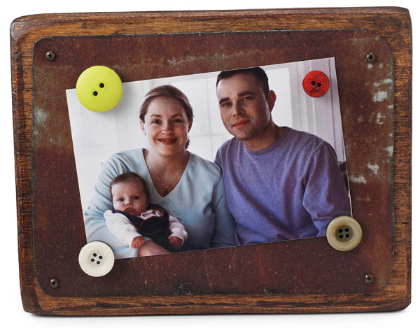 Reclaimed Tin & Wood Magnetic Frame | UncommonGoods