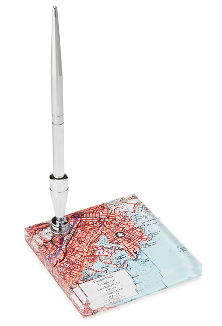 Custom Map and Pen Desk Set | UncommonGoods