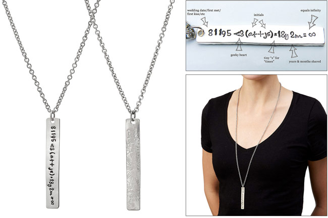 Love Equation Necklace | UncommonGoods