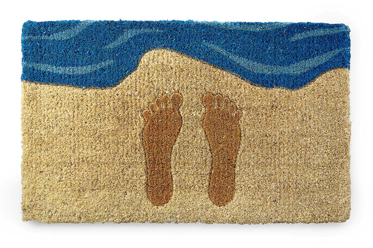 Footprints in the Sand Doormat | UncommonGoods