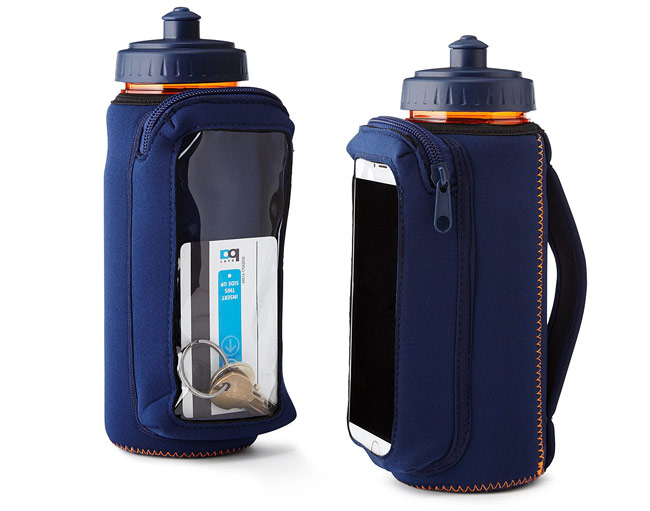 Fitness Bottle with Phone Holding Sleeve | UncommonGoods