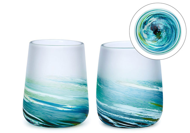 Sea Spray Wine Glass Set | UncommonGoods