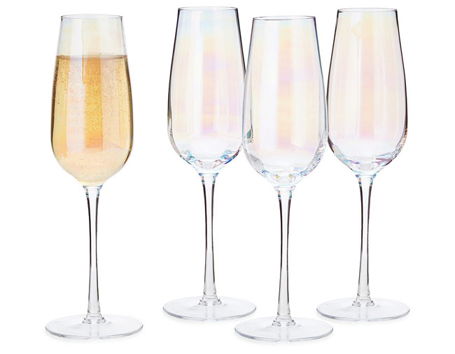 Iridescent Champagne Flute Set | UncommonGoods