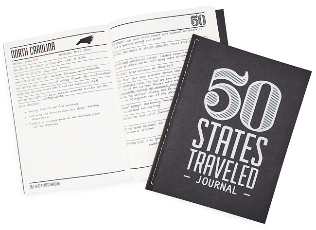 50 States Traveled Journal | UncommonGoods