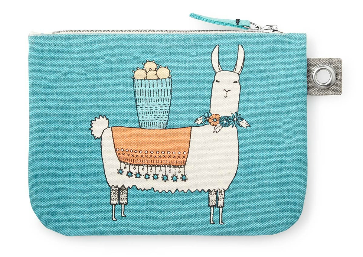 Llamarama Large Zipper Pouch | UncommonGoods